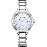 Citizen Damen Analog Quarz Uhr mit Titan Armband EW2680-84D