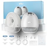 Bear Milchpumpe Elektrisch FreihäNdig Tragbare, 4 Modi & 9 Stufen Mit Auslaufsicherer Flansch, Brustpumpen HäNde Frei Stillpumpen Tragbar, Leise & Leicht FüR Unterwegs, 2 StüCk