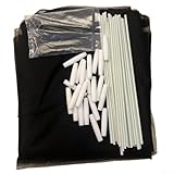 Pflanzenschutztunnel mit Insektenschutzgitter für Gewächshaus und Garten (schwarz, 400 cm)