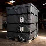 4000-W-Heizdecke für Fässer, professionelle Heizdecke für 275-Gallonen-IBC-Container/Tanks, schnelles Aufheizen und optionaler,einstellbarer Thermostatregler 150°C – Heizmantel für IBC-Container Black