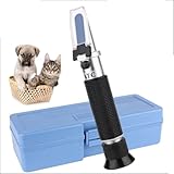 JOJIDE Refraktometer, Refraktometer, Haustier-Urin-spezifischer Handheld-Veterinärserum-Plasmaprotein-Hämoglobin-Tester, Refraktometer für Zuhause