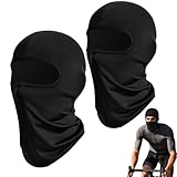 Makoto Nobu 2 Stücke Sturmhauben, Lycar Schwarz Motorradmaske, Atmungsaktiv Gesichtshaube, Skimaske, Balaclavas, UV-Schutz,Fahrrad Gesichtsmaske für Herren und Damen, für Draußen Sport