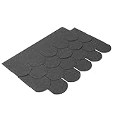 Bitumen Dachschindeln Schindeln Bitumendachschindeln wetterfest vielseitig einsetzbar für Gartenhaus Carport und mehr Alternative zu Metall-Dachplatten 21 Stück 3 m² Schwarz