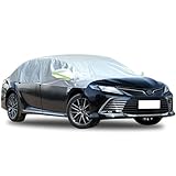 Hrozny Car Windshield Cover for Ice and Snow, Halbgarage Auto Winter, wasserdichte Autoabdeckung Frontscheibenabdeckung mit Reflektierenden Gurten, Auto Scheibenabdeckung Schützt (Limousine)