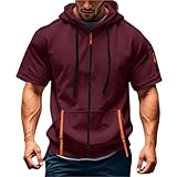 Generisch Jacke Herren Trainingsanzug Herren Atmungsaktiv Trekking Outdoorjacke Sportjacke Laufjacke Baseball Wasserdichte Sportlich Kleidung Blitzangebote 2#rot 3XL