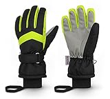 Homord Handschuhe Kinder, Wasserdicht Skihandschuhe Kinder Winterhandschuhe für Jungen und Mädchen, Warme Atmungsaktiv Schneehandschuhe Winter Thinsulate Fingerhandschuhe für 4-13 Jahre Kinder