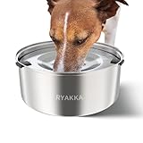 RYAKKA Wassernapf für Hunde ohne Sabbern 3L Trinknapf für Reisen Edelstahl | Anti Schlabber | Anti-Schlucken | rutschfest Slow Feeder Hundenäpfe für Grosse & Sloppy Hunde