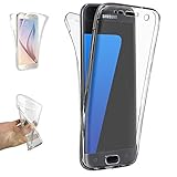 Transparent Silikonhülle TPU für Samsung Galaxy S7, Handyhülle Premium Kratzfest TPU 360 Grad Full Body
