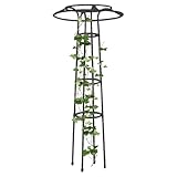 Rankhilfe Garten Rankgitter | Vertikaler Blumenturm - Verstellbare Obeliskenstütze - Geeignet zur Unterstützung von Kletterpflanzen, Outdoor-Rosen, Gemüse, Rankgitter