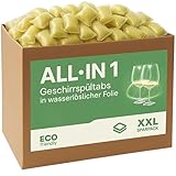 Cleanerist | 550 Spülmaschinentabs in Großpackung (10 kg) – All-in-1 Box Geschirrspültabs in wasserlöslicher Folie – Reiniger kompatibel mit allen Maschinen - umweltfreundliches Pulver