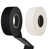 Eterspr 2 Roll Hockey Band Tapes, Rutschfestes Hockey Griffband, Hockey Sport Griffe Band Lenkerband, für Badminton-Griff, Golfstange, Rollhockey, 2.5cm×20m (Schwarz, Weiß)