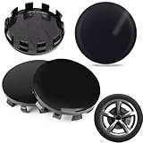 Nabendeckel Radnabenkappen Außendurchmesser 56mm Schwarz Nabenkappen Universal Radnabenabdeckung ABS Felgendeckel Für Radnaben Auto Zubehör Radnaben 4Stk