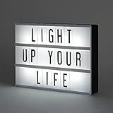 Led Lichtbox Kino mit 204 Buchstaben Zahlen Symbole und Emojis, A4 Led Licht Box Leuchtkasten, Cinema Light Box Tops für Jungen Mädchen, Leuchtbox Light Box für Wohnkultur, Hochzeit, Geburtstagsfeiern