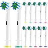 Aufsteckbürsten Kompatibel mit Braun Oral b Elektrische Zahnbürste, Zahnbürstenköpfe Geeignet für Oral-B Pro1000/2000/3000/5000/Vitality und Mehre, Cross Weiß 12er