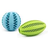 miaomiao Hundespielzeug Set, Futterball für Hunde, Snackball Hund aus 100% Naturkautschuk, Zahnpflege Hunde Spielsachen, Hundeball für Kleine Mittelgroße Große Hunde