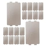 MUELODSIC 18 Stück 18 Stück Mikrowellen Glimmerplatten Ersatzset 11,6X6,5cm Hitzebeständig Flammhemmend Fettabweisend Universell Kompatibel Mikrowellen Isolierplatte Zubehör