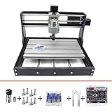 RATTMMOTOR CNC Fräsmaschine 3018-Pro,3 Achsen Fräs-/Graviermaschine GRBL Streurung, 3018-Pro CNC Router, 4G-USB-Flash-Laufwerk, Arbeitbereich 300x180x450mm für PVC PCB Holzschnitzen DIY Engraver