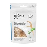 The Humble Co. Pflanzliche Zahnseidesticks | Frische Minze | Umweltfreundlich, Vegan, Zuckerfrei, von Zahnärzten empfohlen - Entfernt Plaque und Verleiht ein Frisches Gefühl (1 x 50p)
