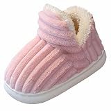 High Slippers Booties Kids The Cozy & Stylish Slipper Non Slip Plush Warm Home Slippers Hausschuhe Elefant (Pink, 23.5 Infant)