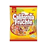 California Früchte – 1 x 425g – Gefüllte Bonbons mit Fruchtsaft – In vier verschiedenen Sorten