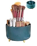 Nuangoo Kosmetik Make Up Organizer, 360°Drehbarer Pinsel Organizer,Kosmetikregal Kosmetik Organizers für Zimmer Decor Frisiertisch,Schlafzimmer,Badezimmer (grün)