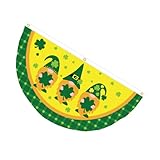 BESPORTBLE Irische Fan Flagge Glücks Grün Vorhang Kleeblätter Gartenflagge Feiertags Halb Fan Flagge Glücks Kleeblätter Flagge Frühlings Gartenflagge Gnomen Hausflagge Grüner