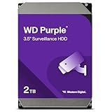 WD Purple interne Festplatte 2 TB (3,5 Zoll, Festplatte für Überwachungskamera, AllFrame-Technologie, 180 TB/Jahr Workloads, 64 MB Cache, SATA 6 Gbit/s, für Dauerbetrieb)