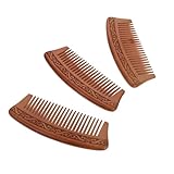 OATIPHO 3 Stück hölzerner Kamm Pflege statisch Produkt Männer Sandelholz natürlich Haarkämme für den Haushalt tragbare Kämme kreative Kämme Haarmassagekämme Mahagoni- Brown
