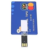 RASTKY Einfaches USB-Laufwerk in Kartenform, Tragbarer 32-GB-Speicher für den Reisegebrauch, Cafe-Internetspeicherübertragung, Flash-Laufwerk