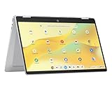 HP Chromebook x360 Laptop, 14' Touchscreen, Intel Prozessor N100, 4 GB DDR4 RAM,128GB eUFS, Intel UHD Graphics, ChromeOS Betriebssystem, QWERTZ, Gemini, Silber