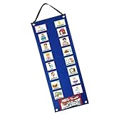 SHOWERORO 1 Set Kinderzeitplan Visueller Zeitplan Visueller Planer Diagramm Kalender Lerndiagramme Zeitplandiagramm Für Zu Hause Tagesplan Für Die Wand Zeitplandiagramm Filzblau