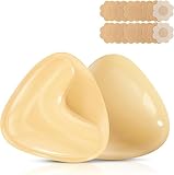 BAKEVIC Klebe BH,Push up Pads,Klebe BH Push up,Pushpads Doppelseitig Klebende Pushup Nippelcover,2 IN 1Push up BH Wiederverwendbar & Waschbar Nippli Pads Sticky Bra Silikon Pads für A-D Cup