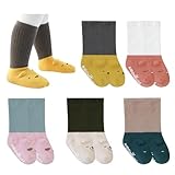 AOOPOO 5 Paare Baby Anti Rutsch Socken Dicke Kleinkinder Winter Warme Rutschsocken Krabbelsocken Neugeborene Baumwolle Stoppersocken Antirutschsocken für Baby Junge Mädchen 0-3 Jahre