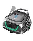 WYBOT A1 Intelligenter oberirdischer Poolroboter, 120 Minuten Laufzeit, Doppel-Turbinensystem, 100㎡ für Familien, Experte Reinigung des Poolbodens, Grün Hellgrau