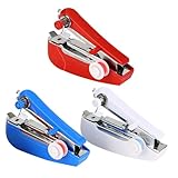 Angoily 3 Stück kleine Nähmaschine portable sewing machine handnähmaschinen ledernadeln nähmaschine Reparatur-Nähmaschine mini stitcher Hefter säumen Nähwerkzeug Nähen Nähmaschine Plastik