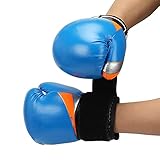 Schockabsorbierende Boxhandschuhe für, Kompressionsschwammfutter, Gute Belüftung, Pass (Blau)