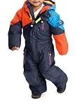 Killtec Schneeanzug Kinder Kesley Mini - Skioverall mit Kapuze - 10.000 mm Wassersäule - Skianzug für Jungen und Mädchen, Dunkelnavy, 122/128