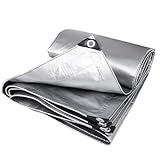 Tarps Strapazierfähige wasserdichte Poly-Plane mit verstärkten Kanten, Mehrzweck-Plane, UV-beständige Plane, für Notfall-Regenschutz, Campingplane ()
