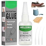 FlintronicSekundenkleber Extra Stark, 50g Mächtiger Universalkleber, Schweißen Hochfester Ölkleber, Universal Wasserdichter Superkleber, Super Kleber, für Kunststoff Metall Keramik Leder Harz