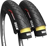 Fincci Fahrradreifen 28 Zoll - Paar Rennrad Reifen 700x32c mit 1 mm Pannenschutz, 30 TPI, Roam Unplattbar Fahrradmantel 28 Zoll für Rennrad, Stadtfahren Tourenrad Race Bike - 2er Komplett 32-622