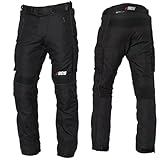 Motorrad Textil Hose Wasserdichte Textilhose Thermofutter CE Protektoren Hose Motorradhose Herren mit Protektoren Textil Cargohose Cargo (DE/NL/SE/PL, Alphanumerisch, 3XL, Regular, Regular, BLACK)