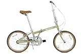 FabricBike Klappfahrrad, Alu-Rahmen, Single Speed, klapprad 20 Zoll, Folding, klapp Fahrrad, Klapprad Erwachsene, Fabric Bike Folding Bike (Light Sand)