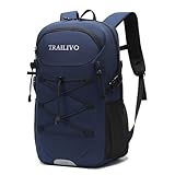 TRAILIVO Leicht Wanderrucksack 30L Rucksack mit Rückenbelüftung Trekkingrucksack aus atmungsaktivem 3D Air Mesh Polyester Camping Outdoor Wandern Rucksack