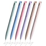 Générique Gelschreiber – Tintenstifte für Notizen | 6 Stück flüssiges Schreiben, einziehbar, mehrfarbig, Schulbedarf für Schule, Kalligraphie, Kritzeln, Skizzen und Zeichnen