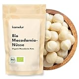 Kamelur 1kg BIO Macadamianüsse in Rohkostqualität - ganze Macadamia Nüsse ohne Schale der Klasse 1L, roh und unbehandelt
