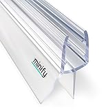 minify Duschdichtung für Glastüren (5-8mm) – Dichtung Dusche Glastür Transparentes U-Profil mit Milchglas-Dichtlippen in verschiedenen Längen erhältlich [ 1 x 100CM ]