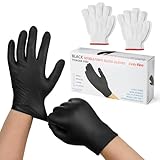 Onlyfire 2 Paar Nylonhandschuhe und 100 Stück Einweghandschuhe, Einmalhandschuhe, Handschuhe Einweg für Grillen, Schneiden, Reinigung, Wundversorgung, Nylon Feinstrickhandschuhe