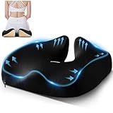 WUFANC Sitzkissen Orthopädisch, Steißbeinkissen aus Memory Foam, Ergonomisches Sitzkissen für Bandscheibenvorfall, rutschfest Sitzkissen Bürostuhl für Rollstuhl, Auto, Sofa und Gaming Stuhl