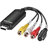 Retoo Video Audio Grabber mit USB 2.0, VHS, VCR, CD Grabber Digital Brenner, Video Capture Adapter, Plug&Play, Videorecorder DVD, Video Konverter, Video Wiedergabe Und Bearbeiten, Überträgt