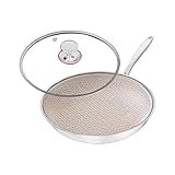 Generisch Pfannen und Pfannen Frittieren - mit Deckel | Kratzfeste Bratpfanne mit Glasdeckel | Küchenutensilien & Gadgets zum Kochen sengender Backomelette-Brachbraten Saut-Saut-Steak-Fisch